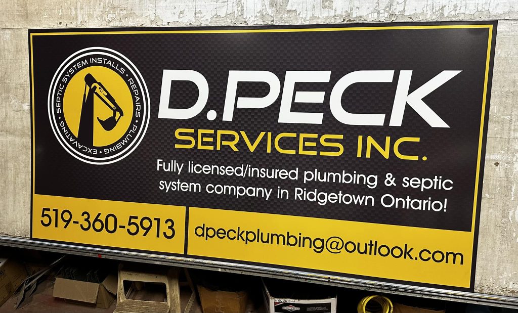 D Peck Services Sign